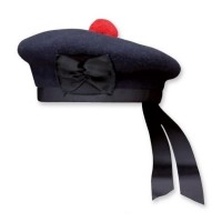 Navy Blue Scottish Balmoral Cap